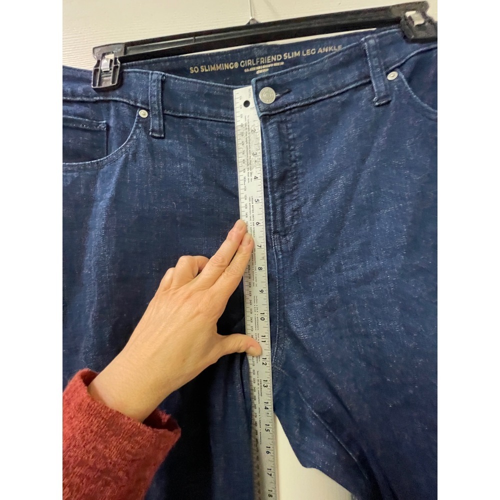 Chico's So Slimming Girlfriend‎ Jeans Size 3R US 16 Regular Ombre Fade - Picture 13 of 17